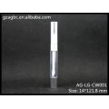 Plástico transparente y vacío tubo de brillo labial AG-LG-CW001, empaquetado cosmético de AGPM, colores/insignia de encargo